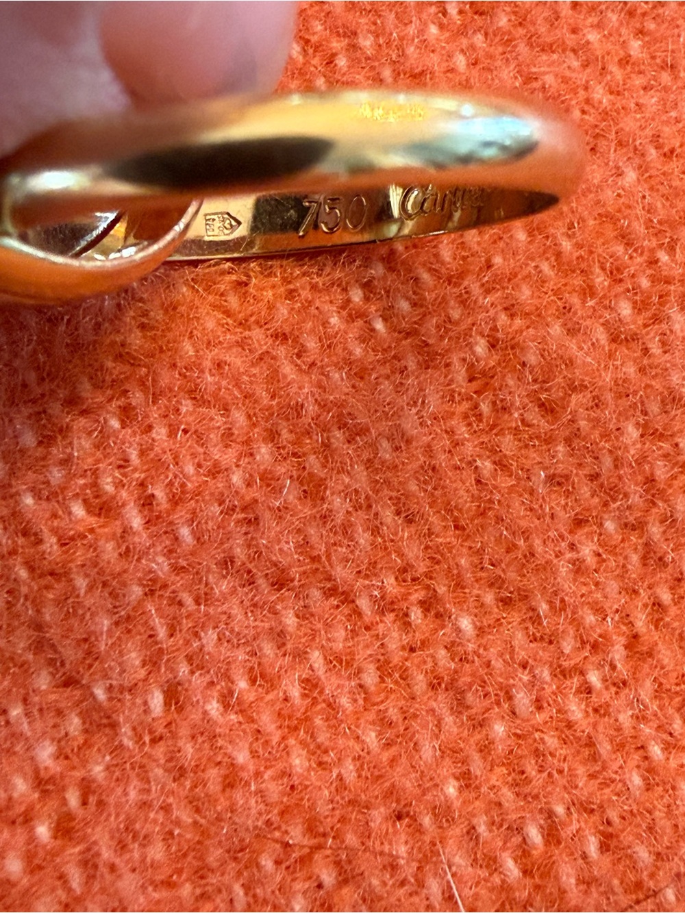 Vintage Cartier Trinity Ring 18K Tri-Gold with Certificate 1992 Size 5 1/2-6 - Picture 8 of 12